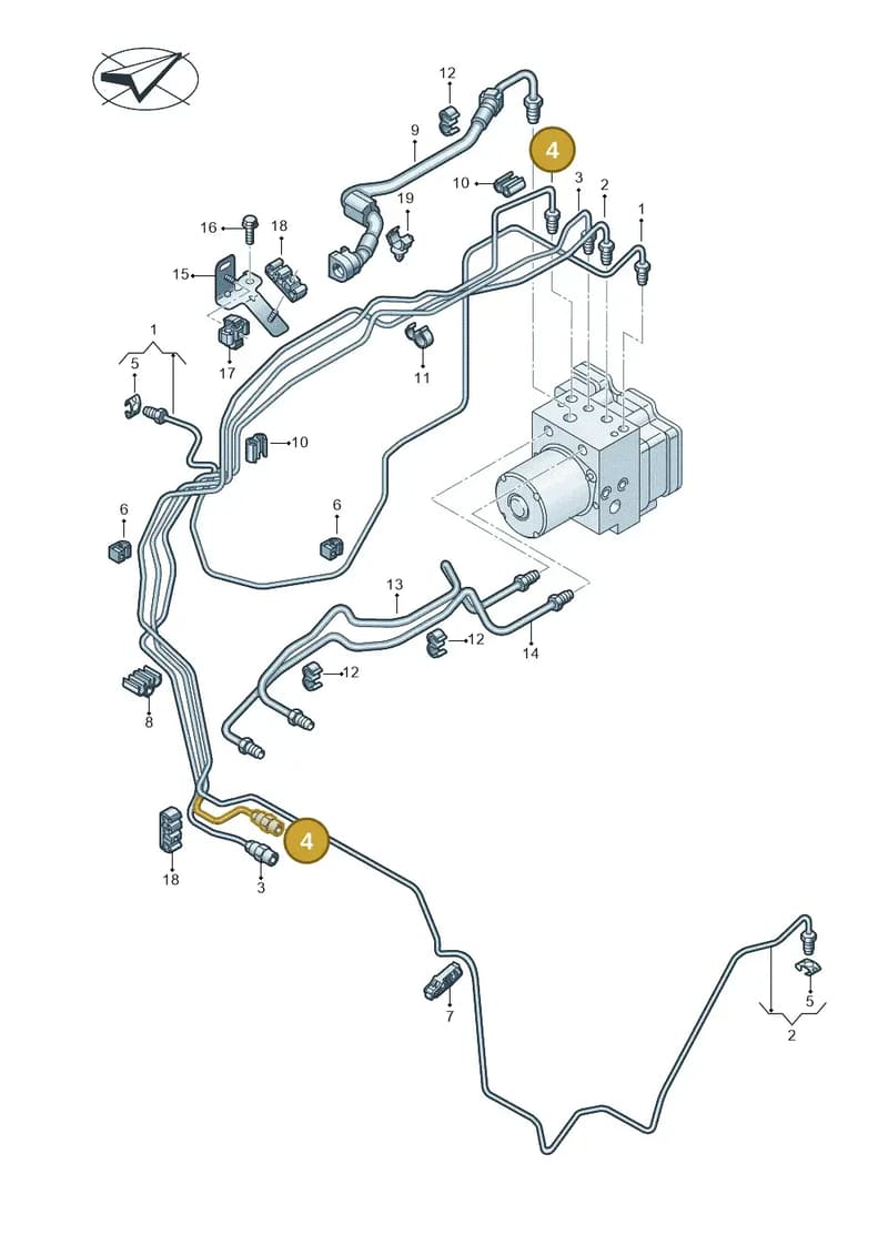 9J1614725E — Audi RS e-tron GT (2020-2025) diagram 4j1611020, position 4
