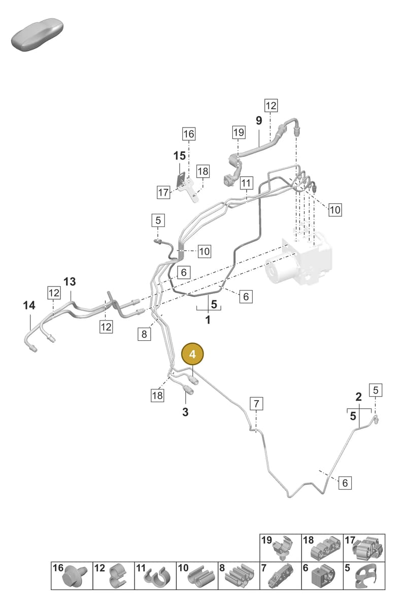 9J1614725E — Porsche Taycan Sport Turismo (2023-2025) diagram p56604010, position 4