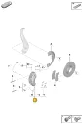 9J1615123D Porsche Caliper without Brake Pads