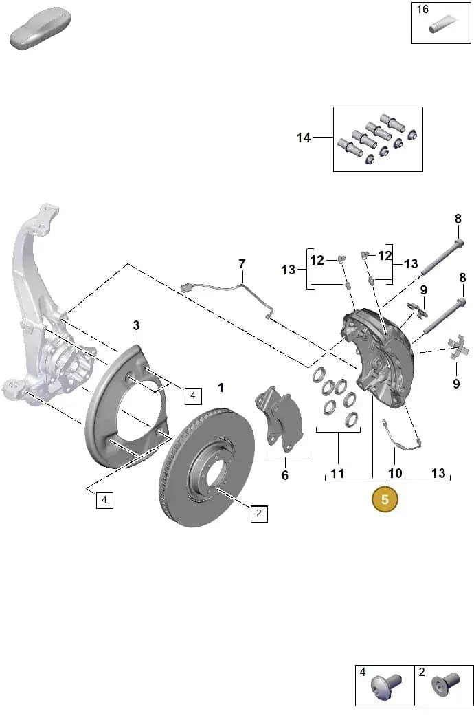 9J1615124F — Porsche Taycan Sport Turismo (2019-2024) diagram p60602400, position 5