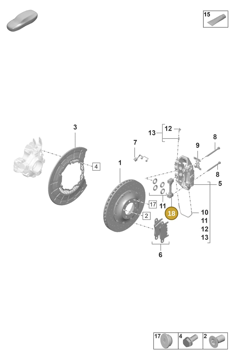 9J1615421 — Porsche Taycan Sport Turismo (2019-2024) diagram p56603010, position 18