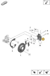 9J1615424AB Porsche Caliper without Brake Pads