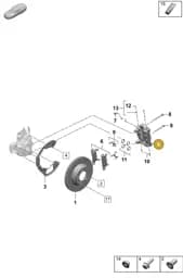9J1615424AC Porsche Caliper without Brake Pads