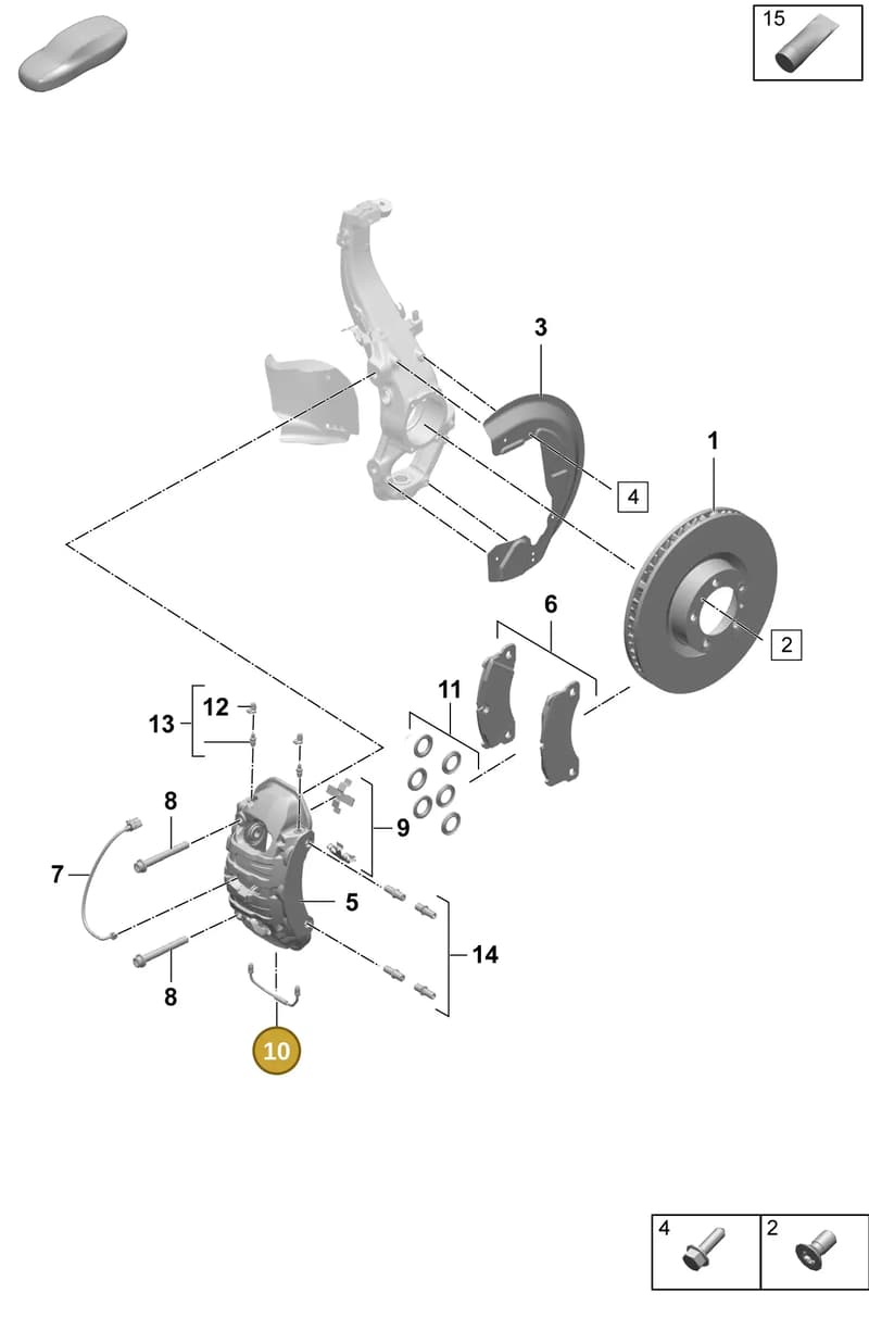 9J1615701B — Porsche Taycan Sport Turismo (2023-2025) diagram p64602000, position 10