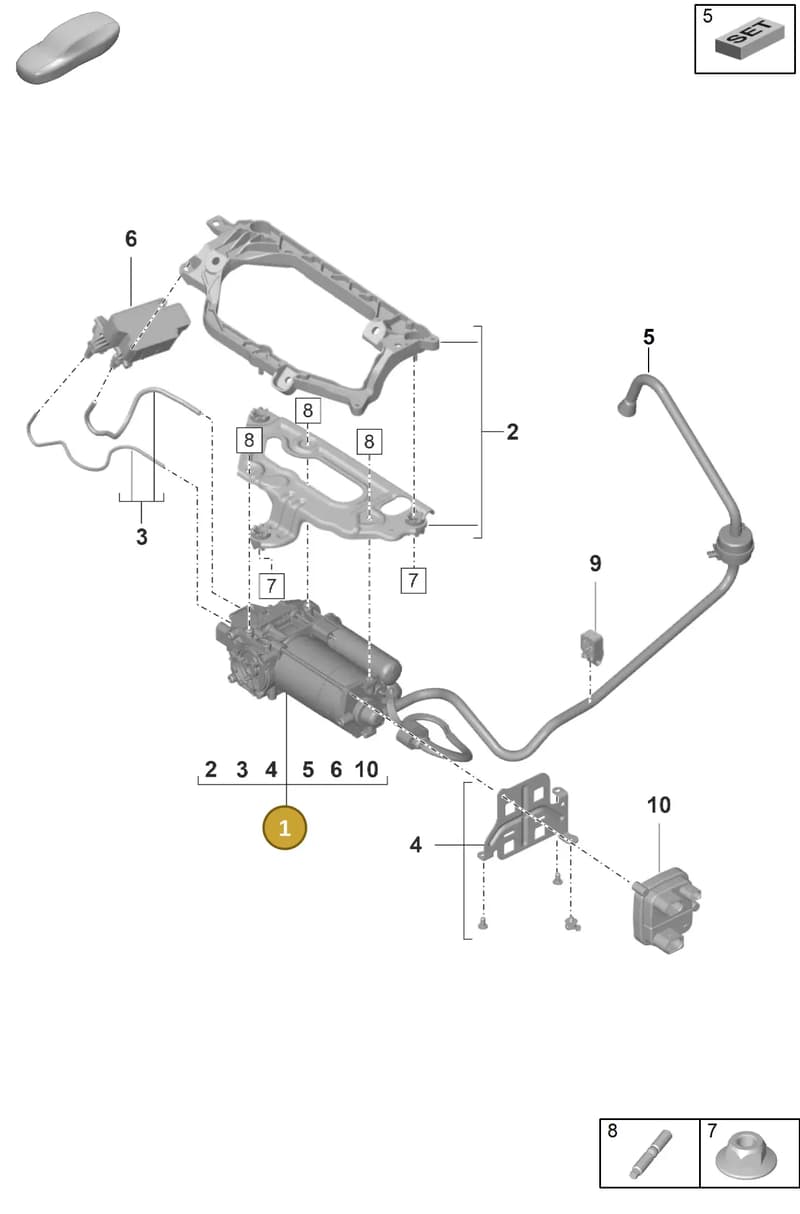 9J1616006D — Porsche Taycan Sport Turismo (2019-2024) diagram p56504000, position 1