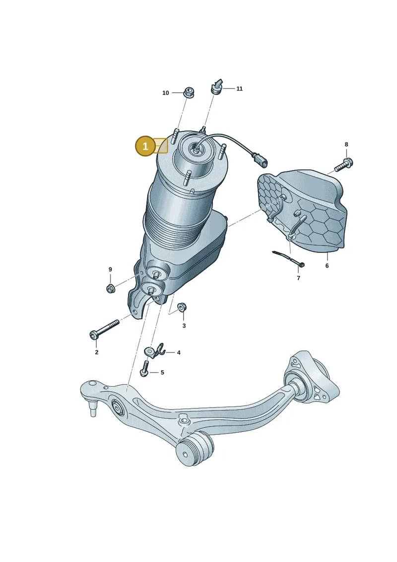 9J1616037AH — Audi RS e-tron GT (2020-2025) diagram 4j1411060, position 1