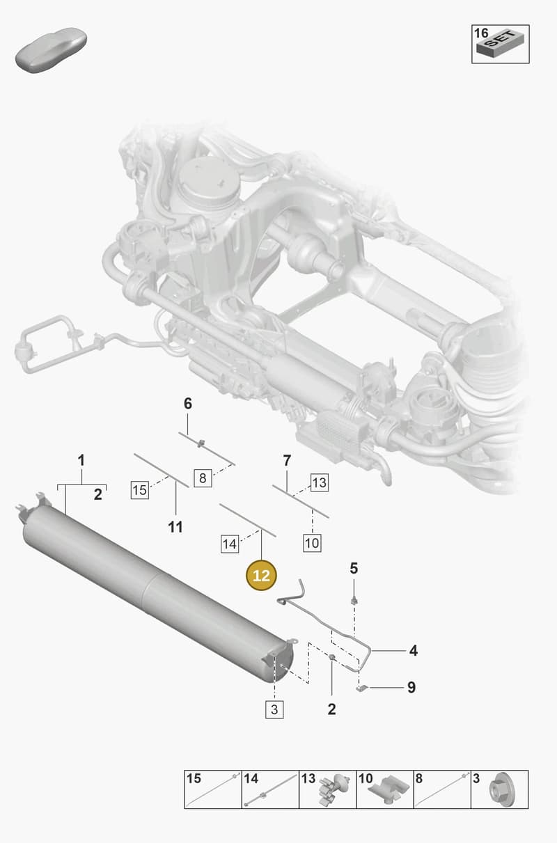 9J1616649C — Porsche Taycan Sport Turismo (2019-2024) diagram p56504050, position 12