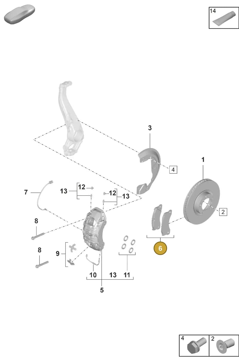 9J1698151J — Porsche Taycan Sport Turismo (2019-2024) diagram p56602000, position 6