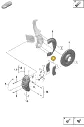 9J1698151J Porsche 1 Set of Brake Pads for Disk Brake