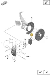 9J1698151N Porsche 1 Set of Brake Pads for Disk Brake