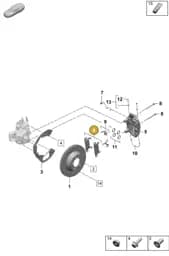 9J1698451E Porsche 1 Set of Brake Pads for Disk Brake