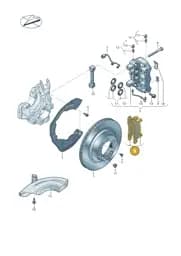 9J1698451F Porsche 1 Set of Brake Pads for Disk Brake