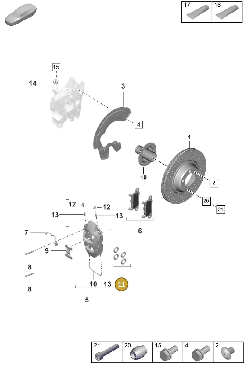 9J1698471 — Porsche 911 (2021-2022) diagram p59603010, position 11