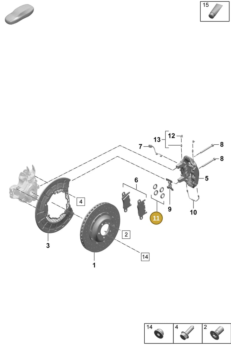 9J1698471 — Porsche Taycan Sport Turismo (2023-2025) diagram p64603300, position 11