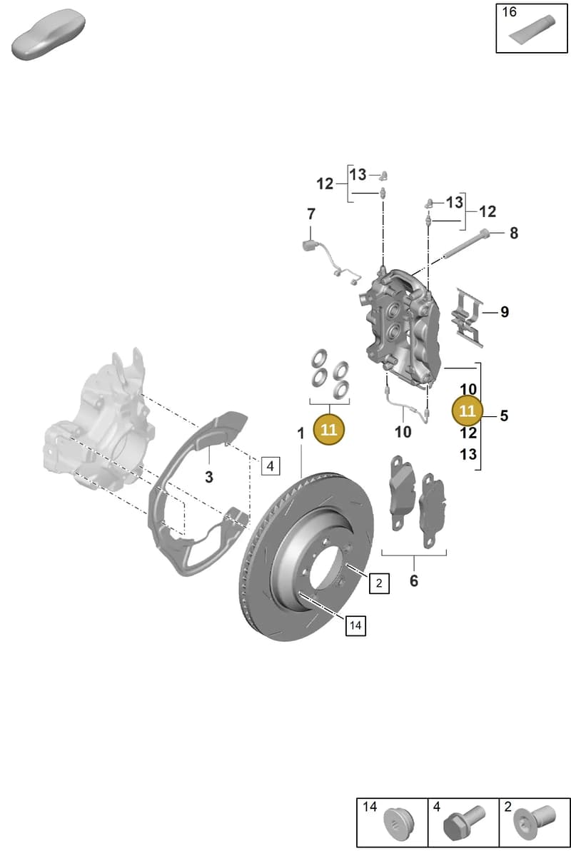 9J1698471 — Porsche Panamera (2023-2025) diagram p62603100, position 11