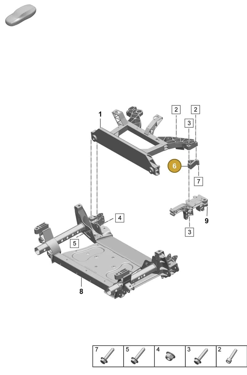 9J1713561 — Porsche Taycan Sport Turismo (2023-2025) diagram p64401010, position 6