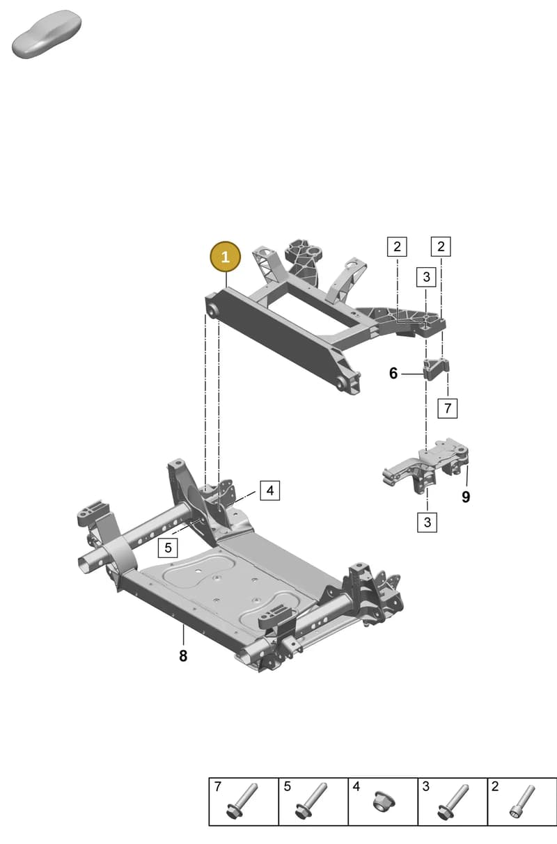 9J1713633B — Porsche Taycan Sport Turismo (2019-2024) diagram p64401010, position 1