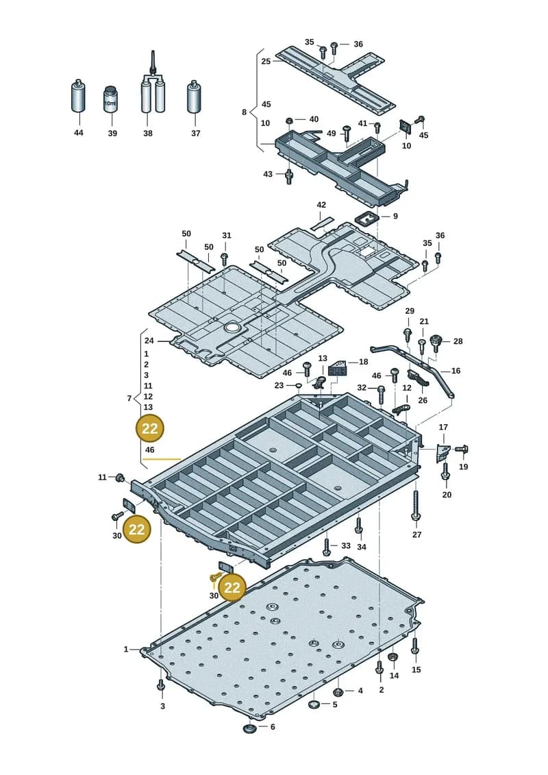 9J1801383 — Audi RS e-tron GT (2020-2025) diagram 4j1915520, position 22