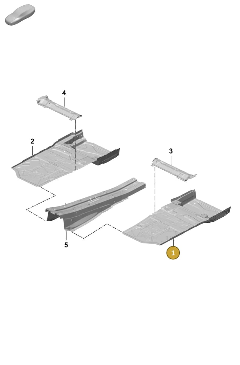 9J1801567YGRV — Porsche Taycan Sport Turismo (2023-) diagram p64801200, position 1