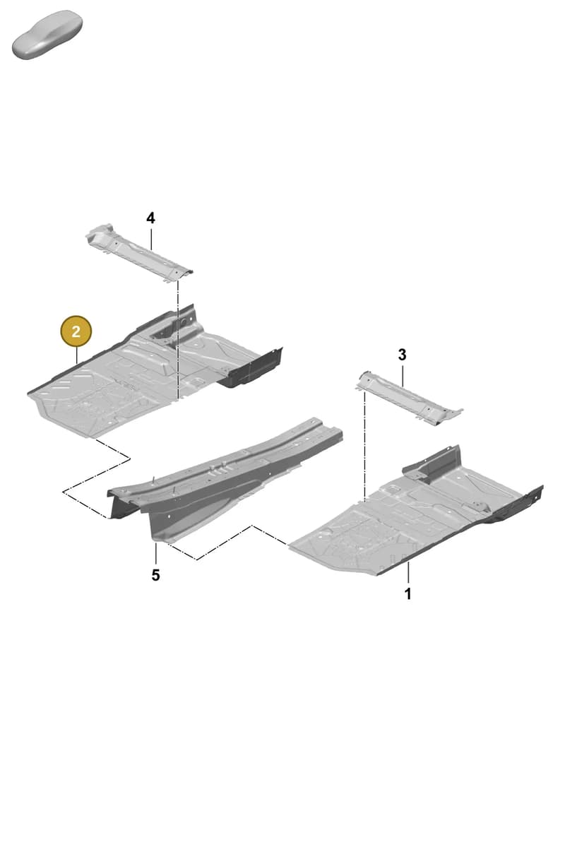 9J1801568YGRV — Porsche Taycan Sport Turismo (2023-) diagram p64801200, position 2