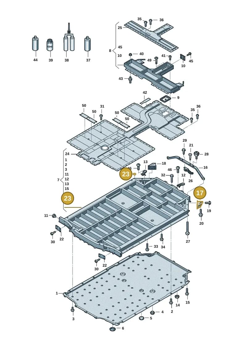 9J1801849 — Audi RS e-tron GT (2020-2025) diagram 4j1915520, position 17+23