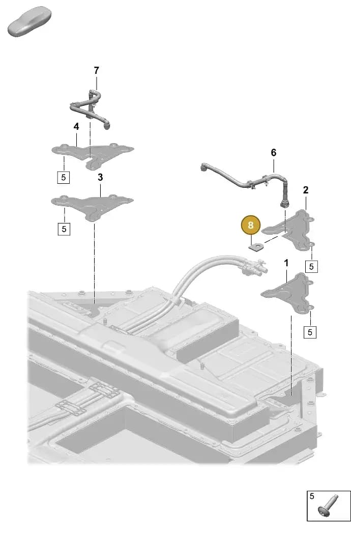 9J1801942 — Porsche Taycan Sport Turismo (2023-2025) diagram p64251050, position 8