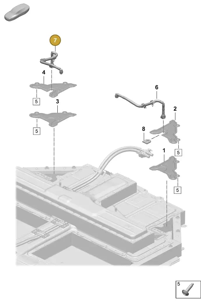 9J1802224 — Porsche Taycan Sport Turismo (2023-2025) diagram p64251050, position 7