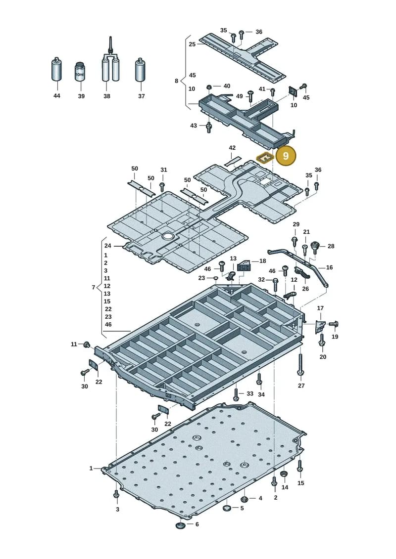 9J1802247A — Audi RS e-tron GT (2020-2025) diagram 4j1915520, position 9