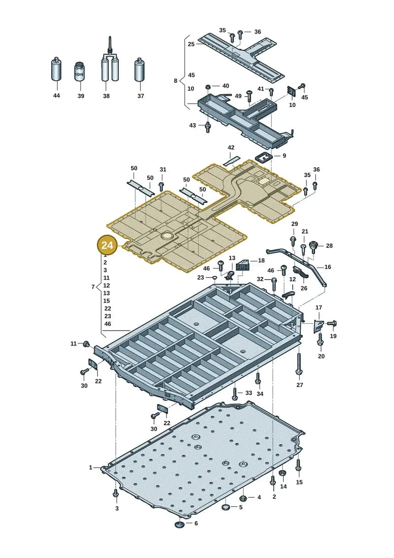9J1802423BY — Audi RS e-tron GT (2020-2025) diagram 4j1915520, position 24