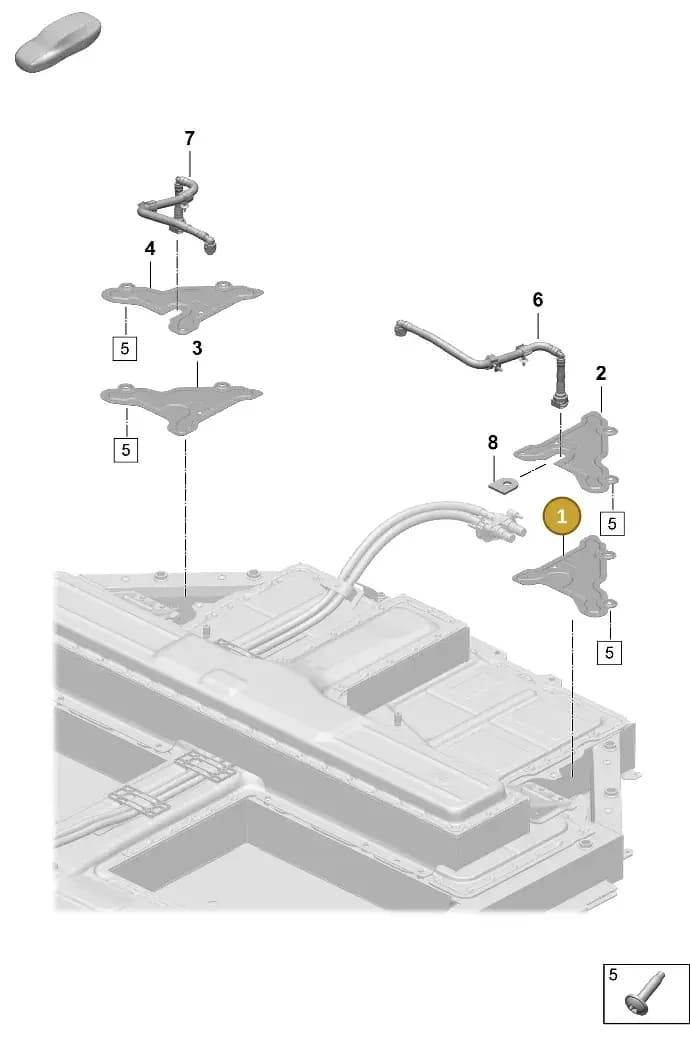 9J1802671B — Porsche Taycan Sport Turismo (2023-2025) diagram p64251050, position 1