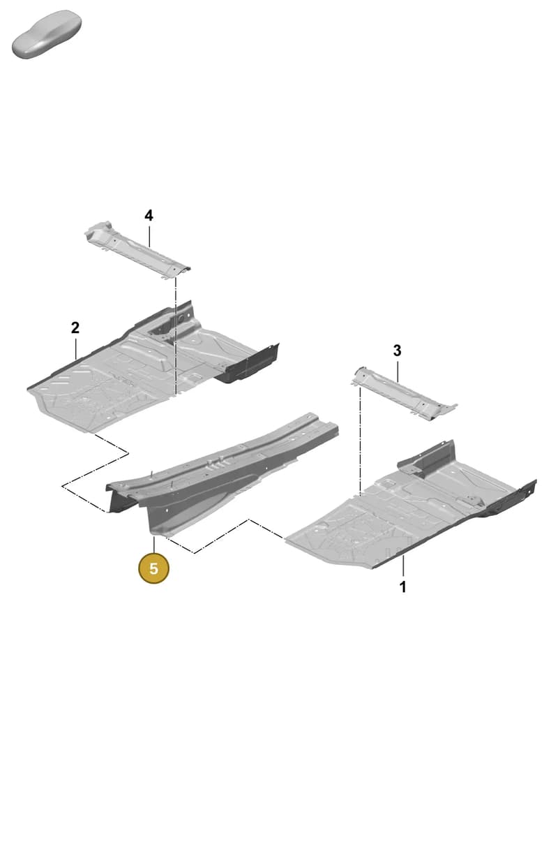 9J1803067Y — Porsche Taycan Sport Turismo (2023-2025) diagram p64801200, position 5