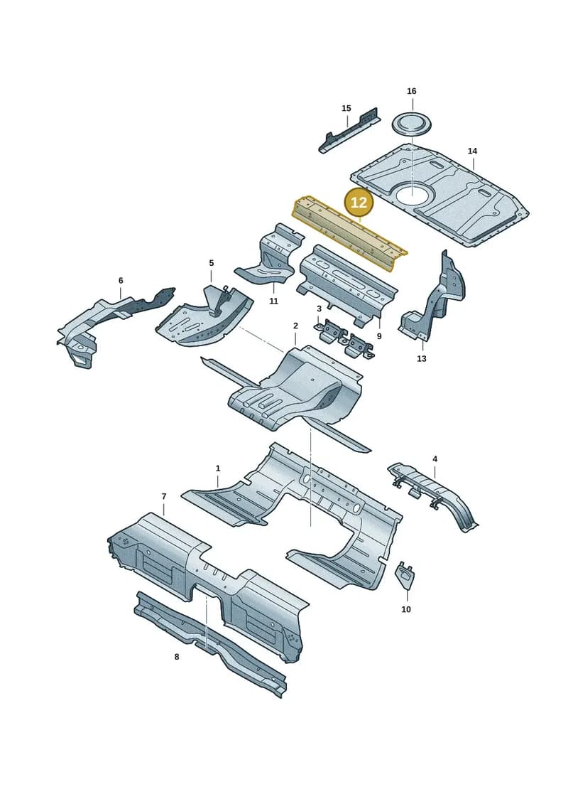 9J1803181Y — Audi RS e-tron GT (2020-2025) diagram 4j1803050, position 12