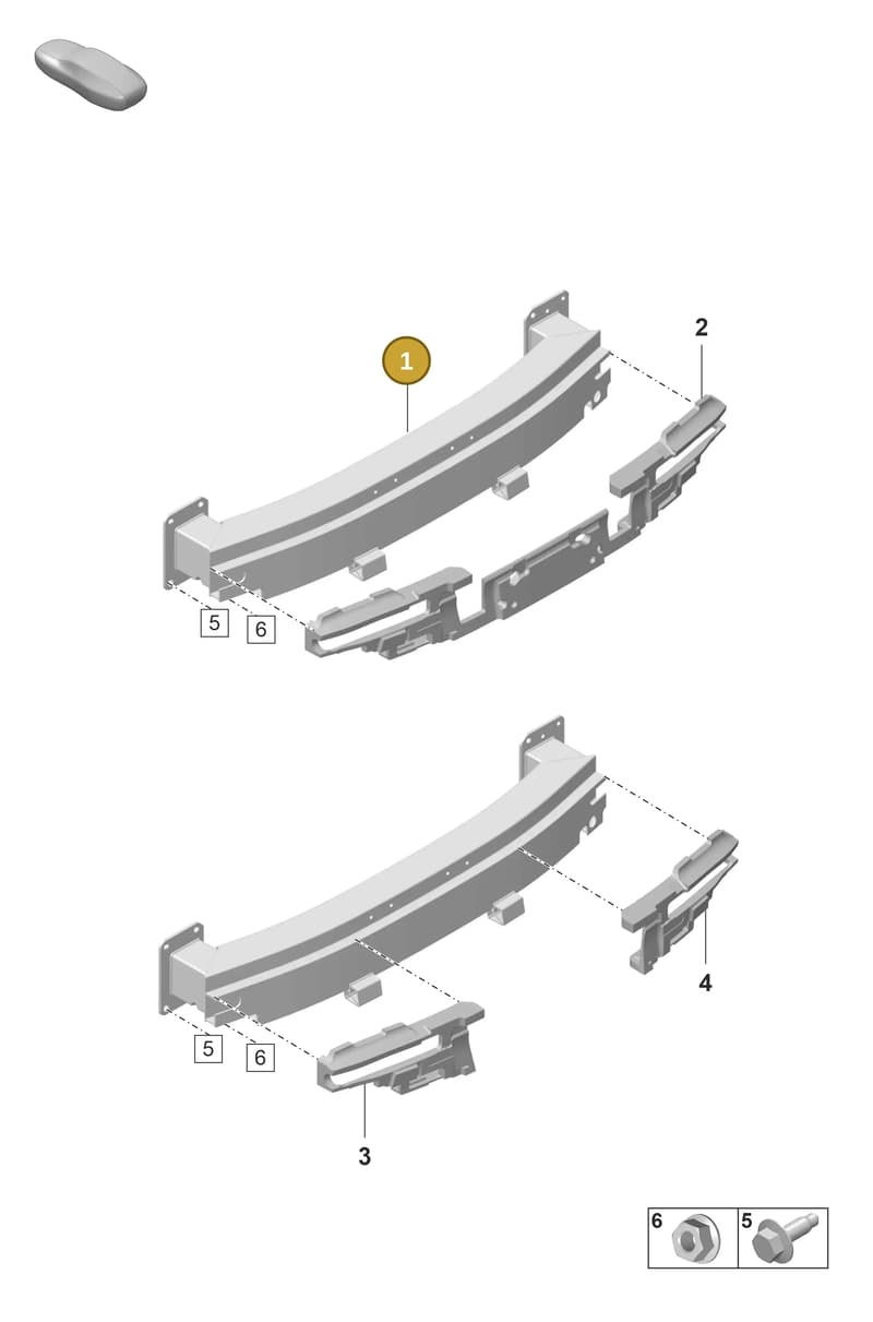 9J1803184C — Porsche Taycan Sport Turismo (2019-2024) diagram p56802820, position 1