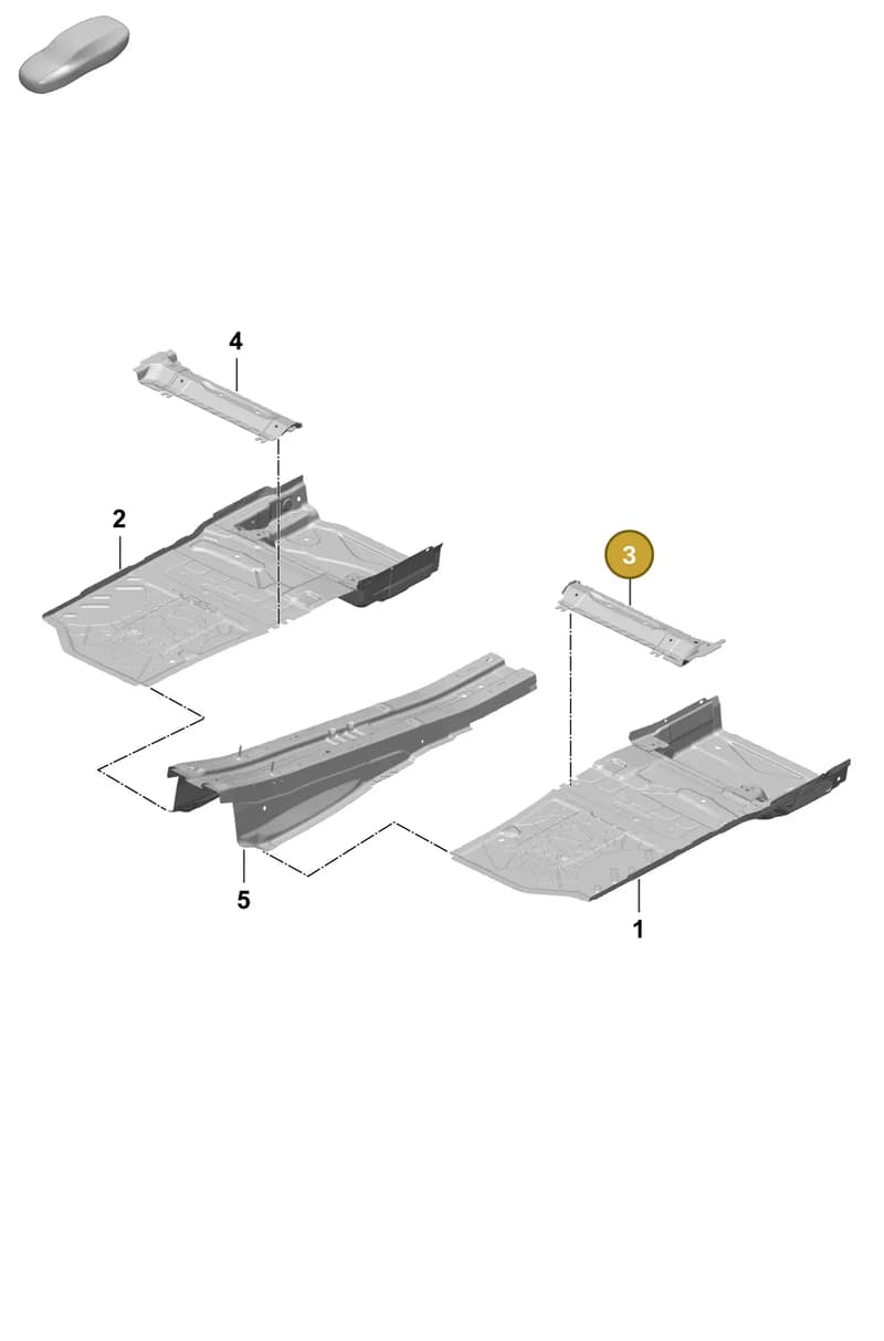 9J1803231YGRV — Porsche Taycan Sport Turismo (2023-) diagram p64801200, position 3