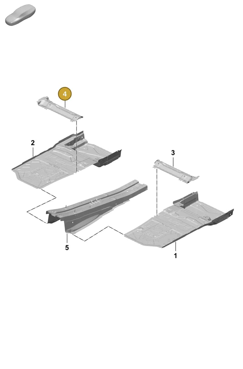 9J1803232YGRV — Porsche Taycan Sport Turismo (2023-) diagram p64801200, position 4