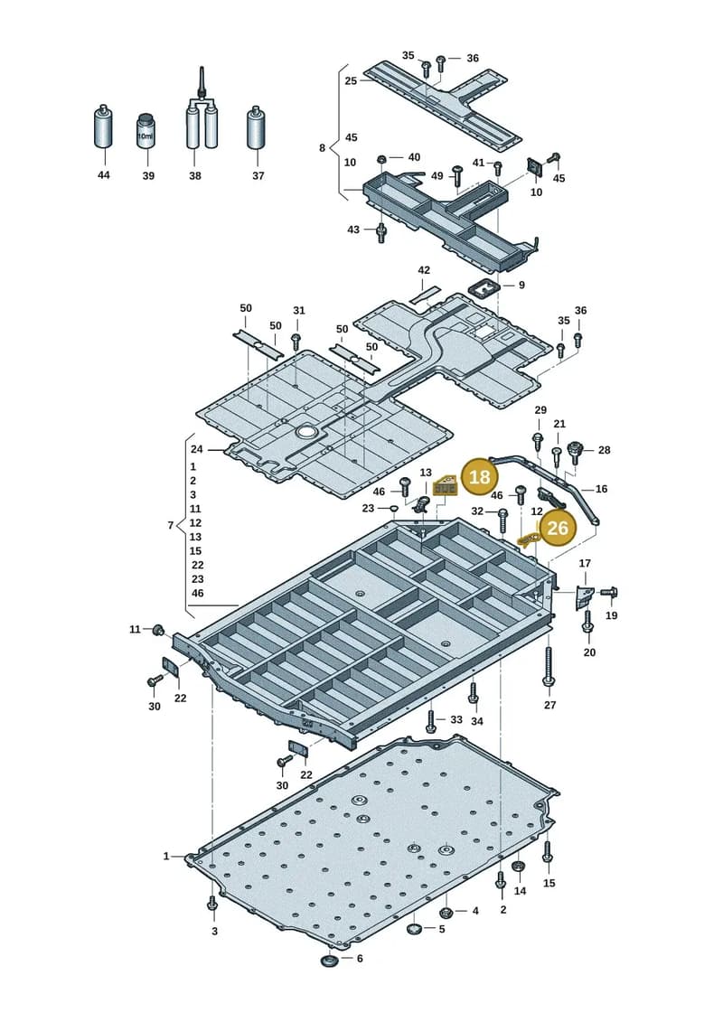 9J1804495 — Audi RS e-tron GT (2020-2025) diagram 4j1915520, position 18+26