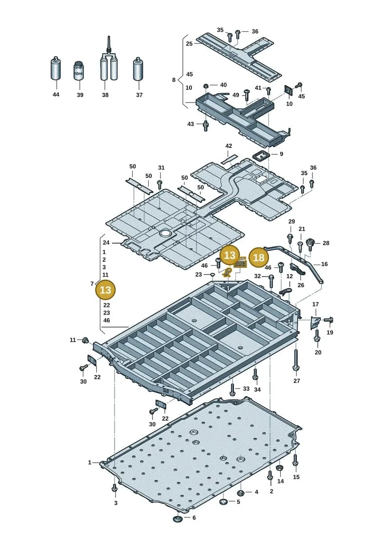 9J1804696 — Audi RS e-tron GT (2020-2025) diagram 4j1915520, position 13+18