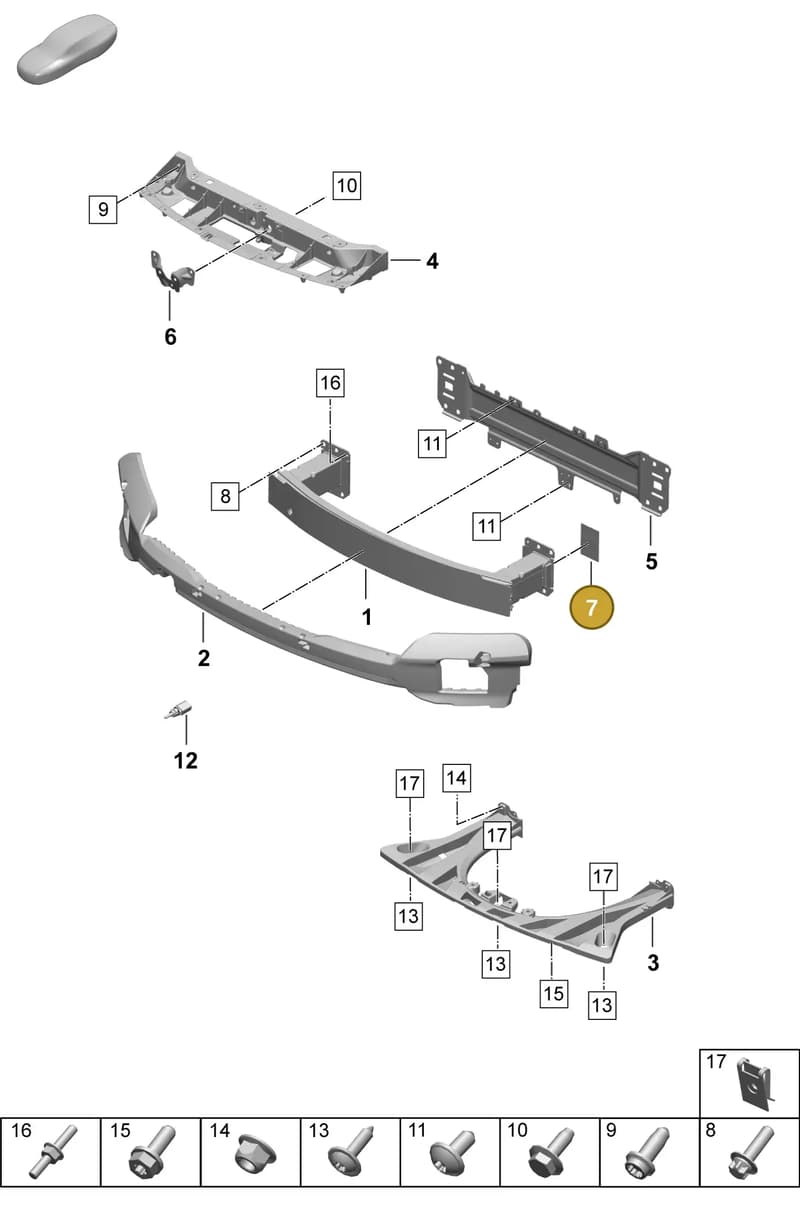 9J1805230 — Porsche Taycan Sport Turismo (2023-2025) diagram p64802400, position 7