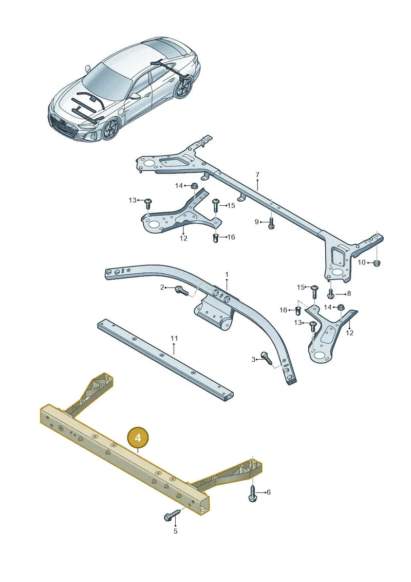 9J1805341A — Audi RS e-tron GT (2020-2025) diagram 4j1803001, position 4