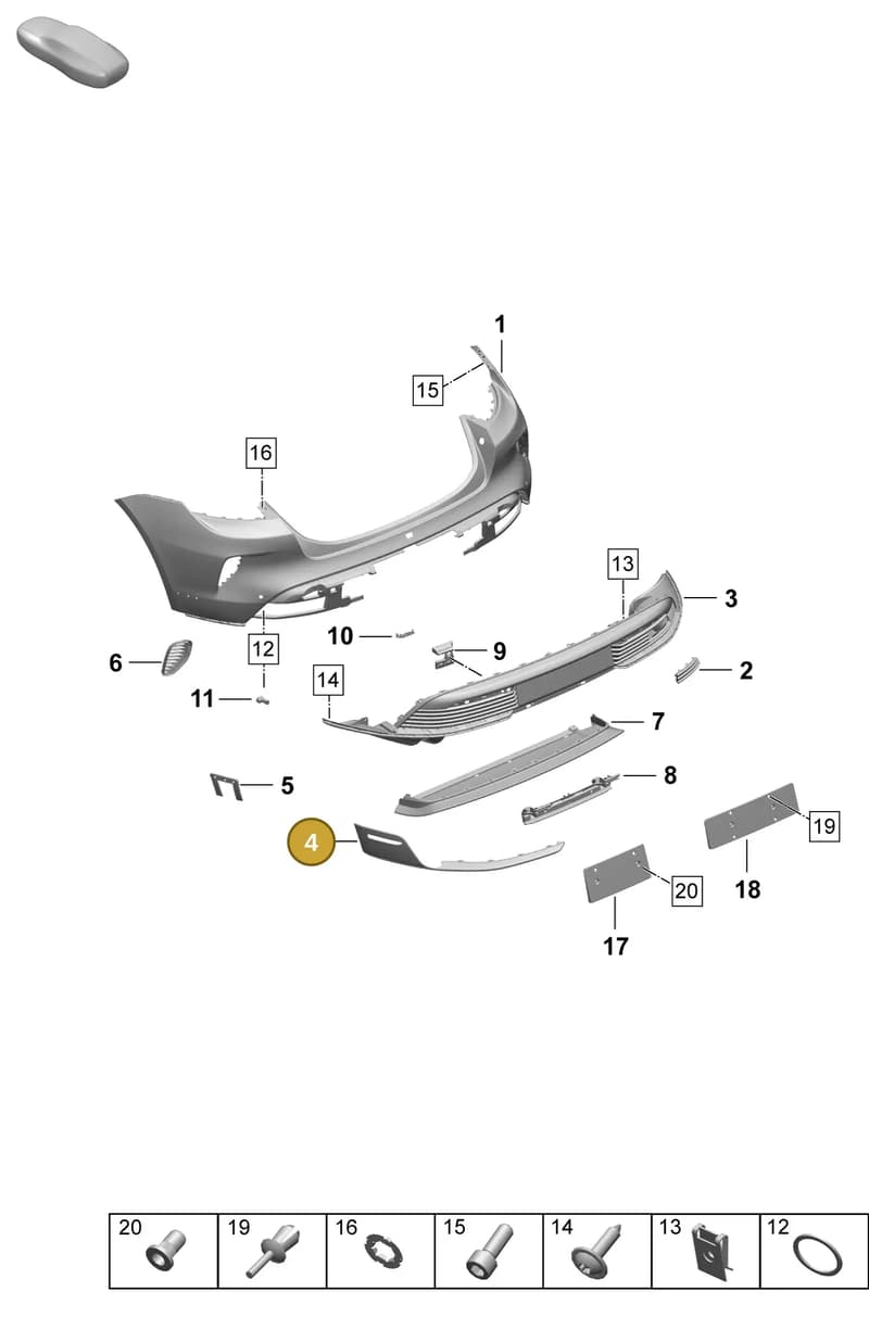 9J1807011OK1 — Porsche Taycan Sport Turismo (2023-2025) diagram p64802540, position 4
