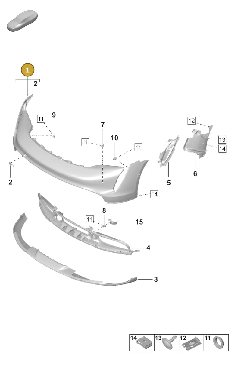 9J1807013AY — Porsche Taycan Sport Turismo (2019-2024) diagram p56802000, position 1