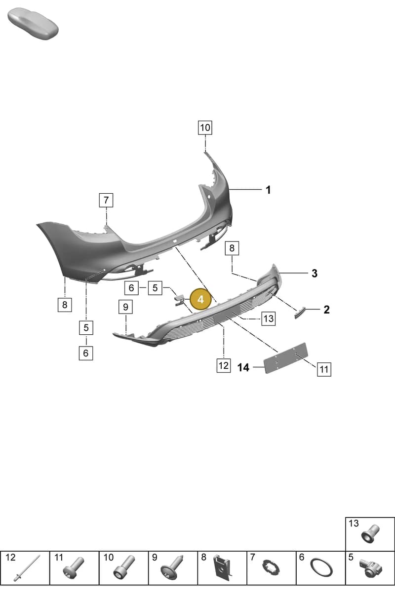 9J1807290 — Porsche Taycan Sport Turismo (2023-2025) diagram p64802502, position 4