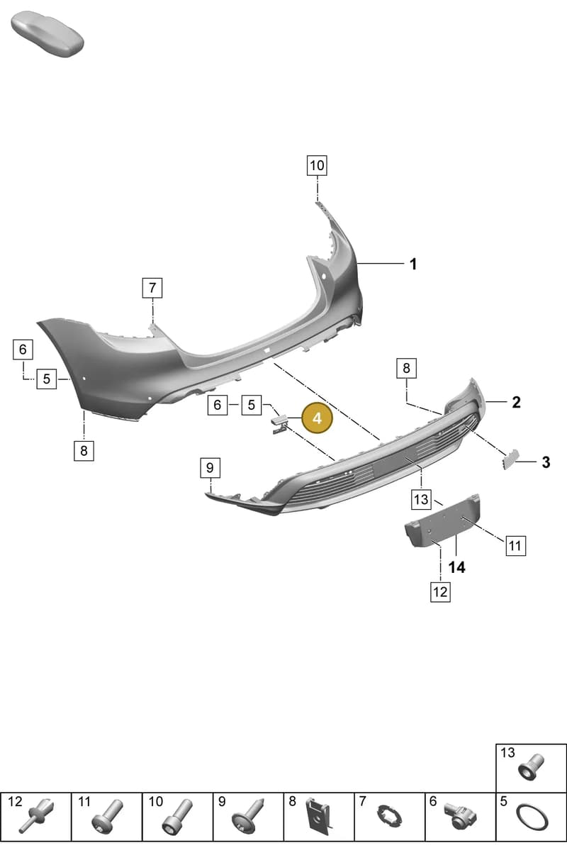 9J1807290 — Porsche Taycan Sport Turismo (2023-2025) diagram p64802551, position 4