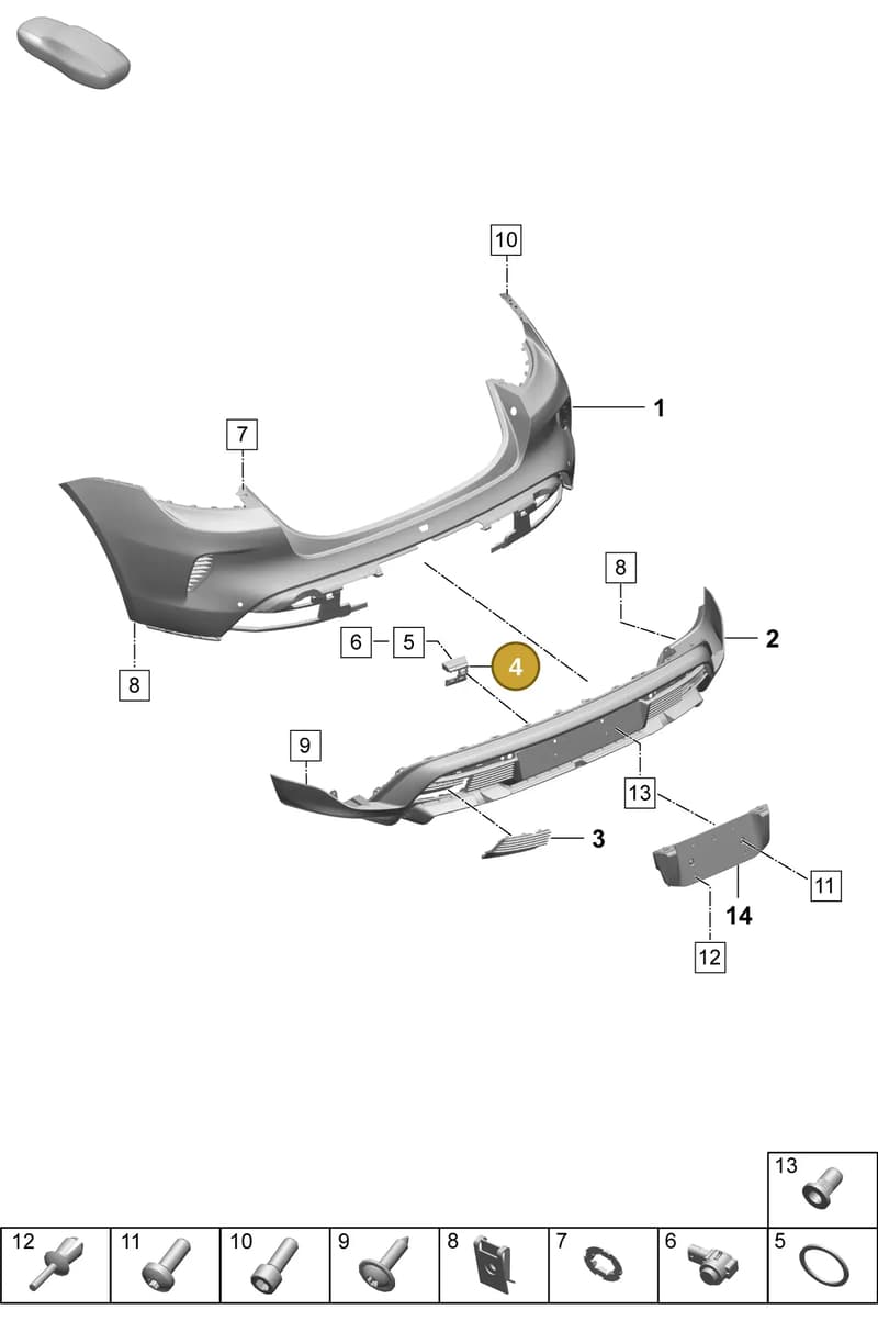 9J1807290 — Porsche Taycan Sport Turismo (2023-2025) diagram p64802561, position 4