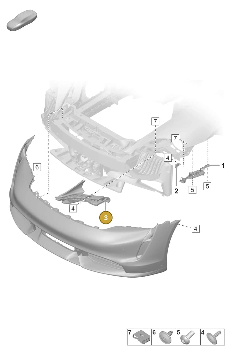 9J1807348BOK1 — Porsche Taycan Sport Turismo (2019-2024) diagram p56802200, position 3