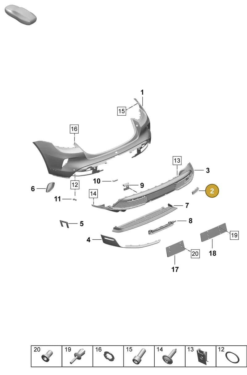 9J1807442BOK1 — Porsche Taycan Sport Turismo (2023-) diagram p64802540, position 2
