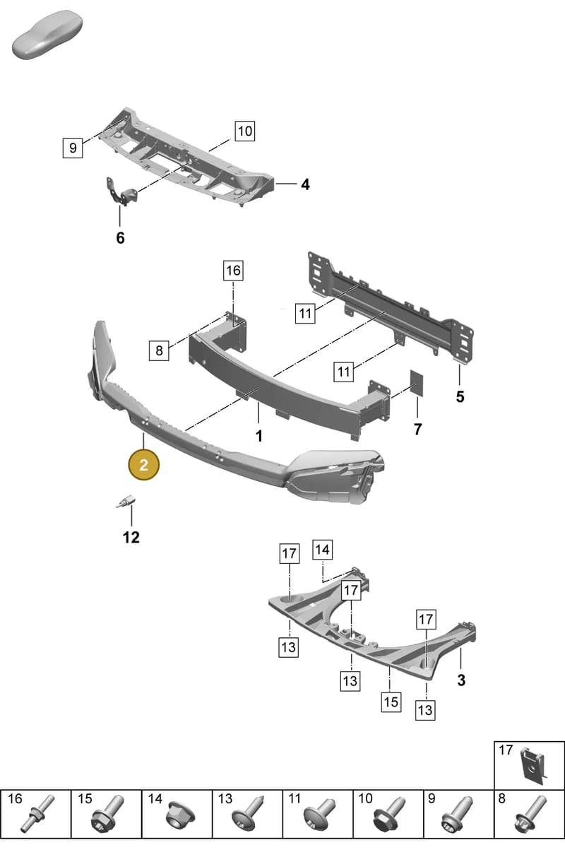 9J1807549AB — Porsche Taycan Sport Turismo (2023-2025) diagram p64802410, position 2