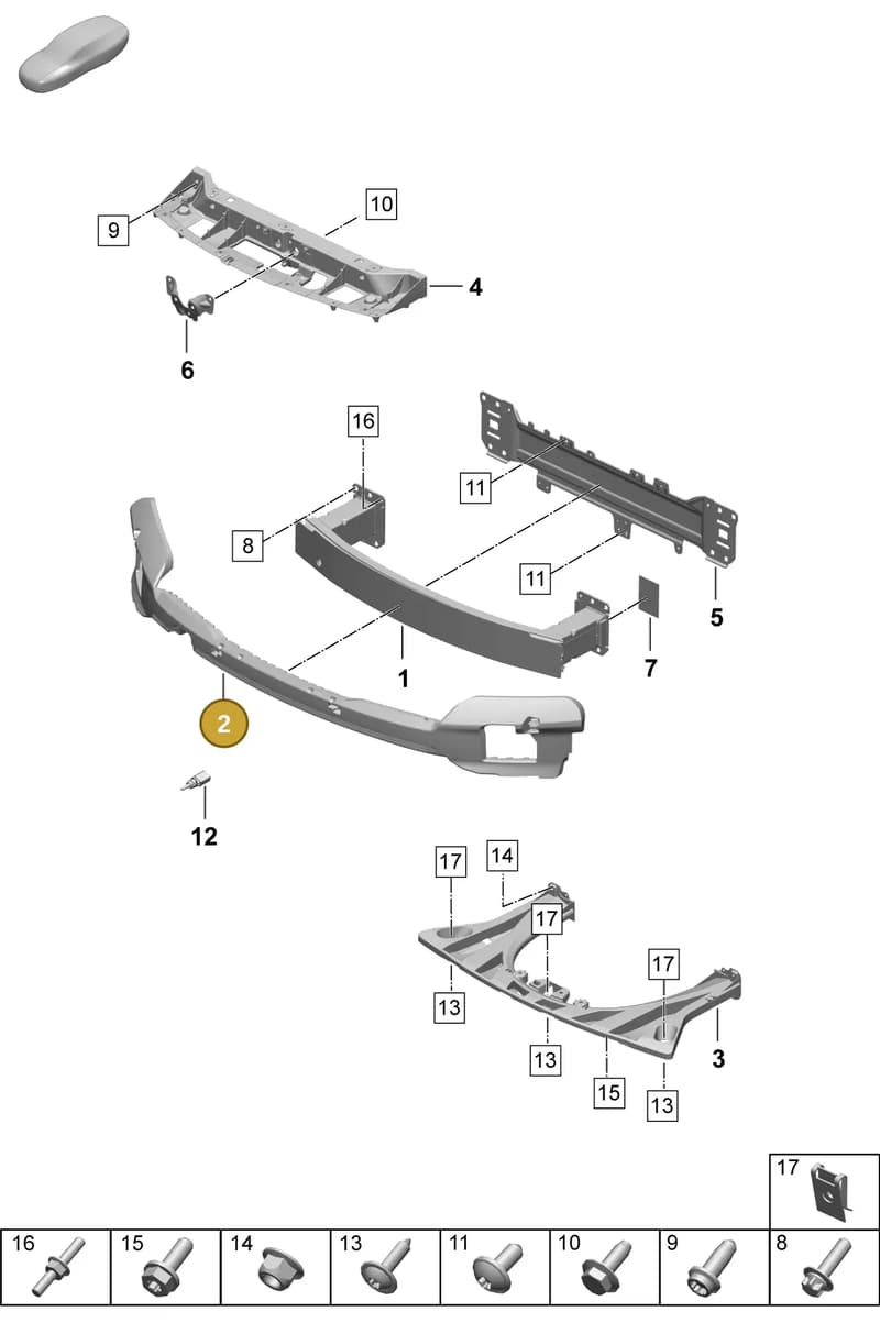 9J1807549AB — Porsche Taycan Sport Turismo (2023-2025) diagram p64802400, position 2