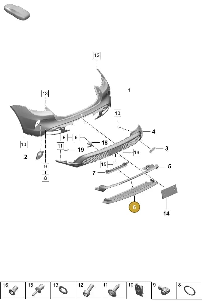 9J1807568OK1 — Porsche Taycan Sport Turismo (2023-) diagram p64802510, position 6