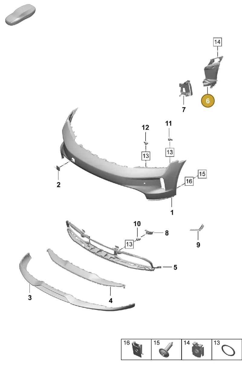 9J1807606AA — Porsche Taycan Sport Turismo (2023-2025) diagram p64802100, position 6
